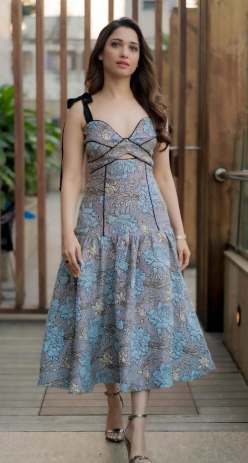 Tamannaah Bhatia’s Solid To Floral Midi Dresses Are A Fashionable Monsoon Pick - 3