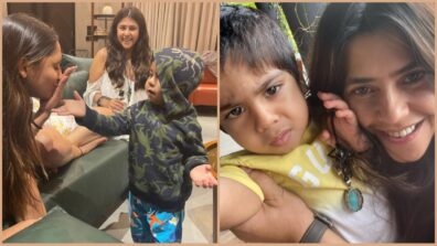 Throwback: ‘Interest in mum VS internet in others’, Ekta Kapoor shares adorable pictures with her son!