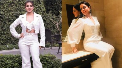 Throwback: Shraddha Arya Looks Sizzling Hot In A White Jumpsuit With Statement Earrings