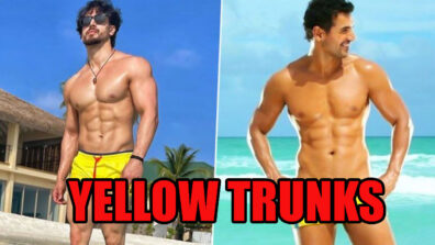 Tiger Shroff Or John Abraham: Who Looks Steaming Hot In Yellow Trunks?