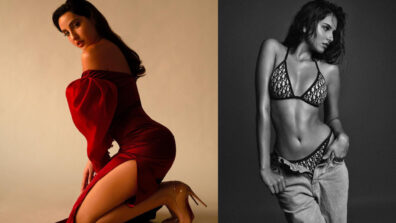 Uff Garmi: Nora Fatehi poses hot in a Red Bodycon, Tara Sutaria blows up Internet in Bikini