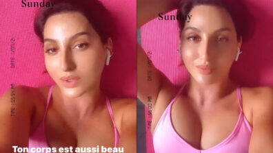 Uff Garmi: Nora Fatehi steams up fans with her hot gym look in a pink bralette, see video