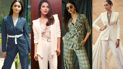 Ultimate B-Town Boss Babe (Fan Battle): Alia Bhatt Vs Priyanka Chopra Vs Deepika Padukone Vs Sonam Kapoor: Which hottie is a 10/10 in belted pantsuit style?