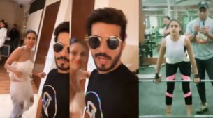 [Video] Ladki beautiful kar gayi chill: Nia Sharma does a super hot booty shake dance with Arjun Bijlani, Surbhi Chandna admires