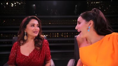 Watch Now: Madhuri Dixit is in awe of Nora Fatehi, see super cute moment