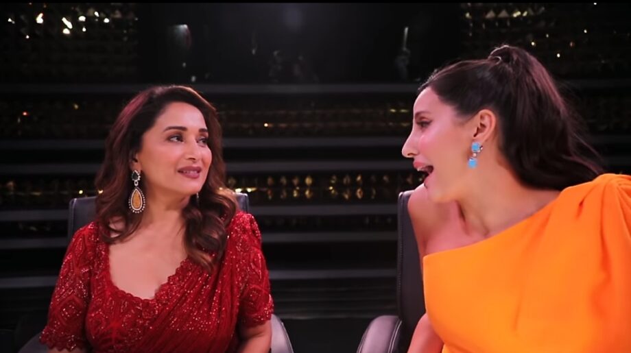 Watch Now: Madhuri Dixit is in awe of Nora Fatehi, see super cute moment 429939