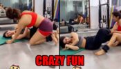Watch Video: Janhvi Kapoor and Khushi Kapoor get into some crazy fun during workout