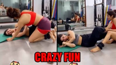 Watch Video: Janhvi Kapoor and Khushi Kapoor get into some crazy fun during workout