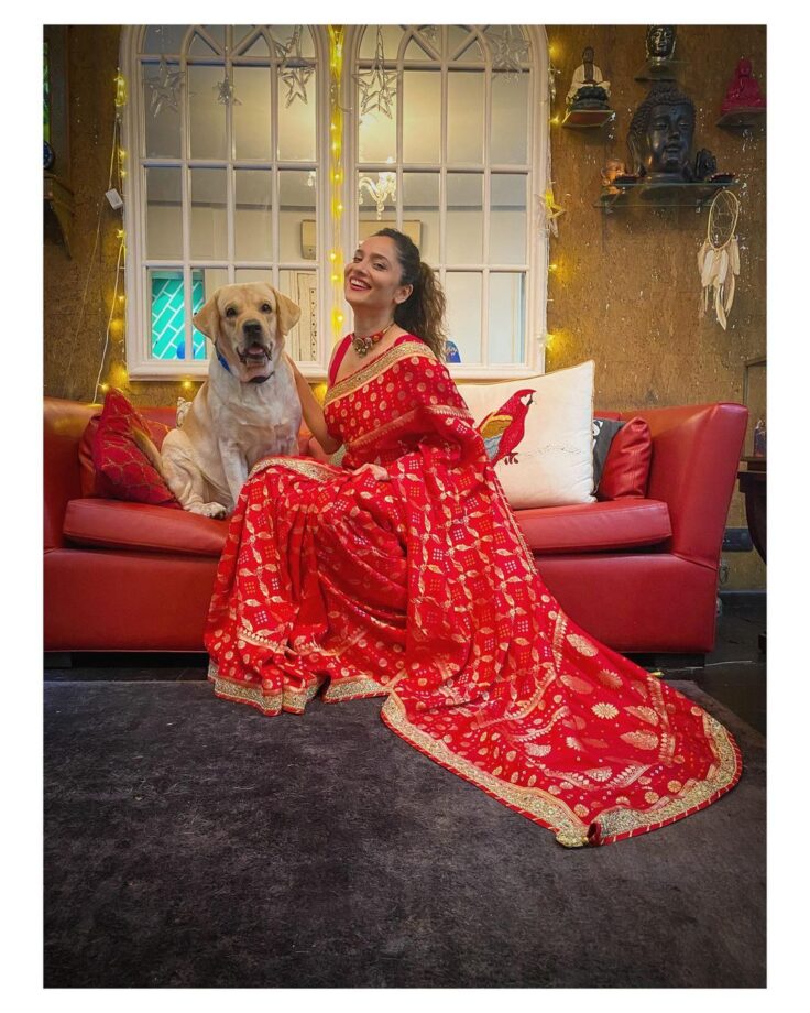 Navratri Special: Get Ready This Festive Season To Slay In Banarasi Saree: Take Cues From Ankita Lokhande To Look Gorgeous - 4