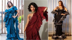 Nidhi Agerwal To Kajal Aggarwal: South Divas Prove That A Ruffled Saree Can Never Go Wrong!