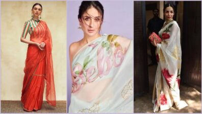 Aditi Rao Hydari To Malaika Arora: Have A Look At These Bollywood Celebrities Who Presented The Organza Saree Look Lavishly