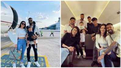 See Throwback Pictures Of Hardik Pandya With His Son Agastya And Wife Natasa Flying On A Private Jet