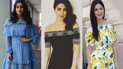 Alia Bhatt, Priyanka Chopra and Katrina Kaif are modern-day Vogue Goddesses in off-shoulder midi outfits, see viral pics