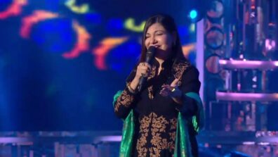 Alka Yagnik’s Black Maze Embroidered Black Sheer Gown Will Make You Go Wow, See Now