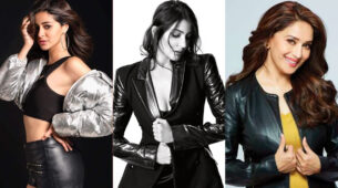 Ananya Panday, Anushka Sharma and Madhuri Dixit look unbelievably hot in black leather jackets, check out the style hack