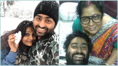 Arijit Singh and his candid moments with his Wife and Mother