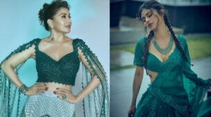 Beauties in Green: Madhuri Dixit Vs Mouni Roy: Who makes the style look effortless? (Fan Battle)
