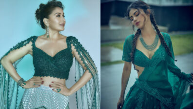 Beauties in Green: Madhuri Dixit Vs Mouni Roy: Who makes the style look effortless? (Fan Battle)