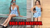 Bold and beautiful: Monalisa’s latest deep neck outfit look will leave you grasping for breath