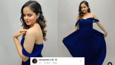 Burning Heart: Palak Sindhwani aka Sonu’s sensuous one-shoulder royal blue outfit is making Samay Shah aka Gogi feel the heat, see viral pic