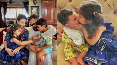 Cuteness Overload: Inaya Khemu kisses her brother Jeh Ali Khan, on their first Raksha Bandhan, see viral picture