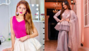 Desi Vs Videsi: Arishfa Khan in a hot sleeveless monotone pink skirt dress Vs Jannat Zubair Rahmani in an Ayushi Shah ethnic Indo-Western embellished outfit, who steals your heart? (Ultimate Fan Battle)