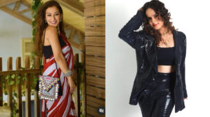 Desi Vs Videsi: Sunayana Fozdar in a hot embellished saree or Palak Sindhwani in a blue shimmery jacket suit, which one is hotter? (Fan Battle)