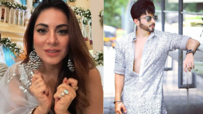 Dheeraj Dhoopar flaunts his rock-hard chest in a silver ethnic kurta, Shraddha Arya says ‘No one’s looking for a wife’