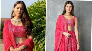 Disha Parmar Vs Tara Sutaria: Which Diva Slew The Shining Pinkish Mirror Lehenga better?