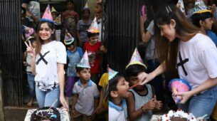 Emotional Moment: Jannat Zubair Rahmani celebrates 20th birthday with poor kids, feeds them chocolate cake to bring a smile on their faces