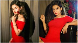 Exquisite Beauty Of Avneet Kaur In Her Red Rose Gown, See Pics That Will Make Your Heart Melt