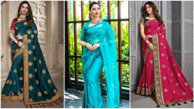 Fashion 101: Slay The Designer Sparkling Sarees Like Tamannaah Bhatia For Ultimate Fashion Goals