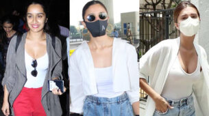 Flaunt your collar bones like ‘boss babes’ in simple low-neck bodycon midi white tops like Shraddha Kapoor, Alia Bhatt and Tara Sutaria to raise the heat