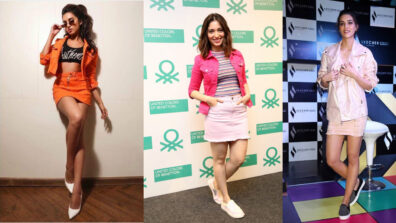 Flaunt your hot legs in a sensuous jacket and mini skirt like Kriti Sanon, Tamannaah Bhatia & Tara Sutaria