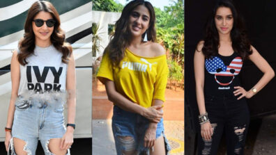 Flaunt your hot legs in sensuous ripped denim styles like Anushka Sharma, Sara Ali Khan and Shraddha Kapoor to woo your crush