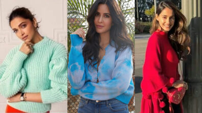 Get your winter fashion game on point with these stylish printed sweaters donned by Deepika Padukone, Katrina Kaif and Disha Patani