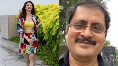 Gori Bhabhi Goes Bold: Saumya Tandon is all happy and cheerful in yellow bralette and multicoloured blazer and midi skirt, Rohitashv Gour says ‘Aapka din shubh ho’