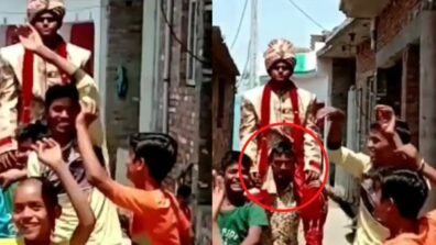 Hilarious! Ghodi pe na hua sawar! A Groom ‘rides’ on man’s shoulders