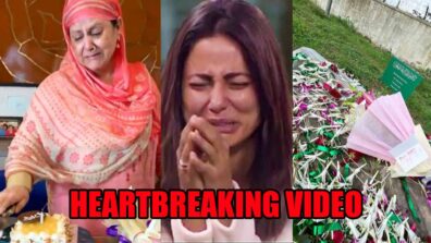 Hina Khan shares heartbreaking video of her mother sobbing while cutting late father’s birthday cake