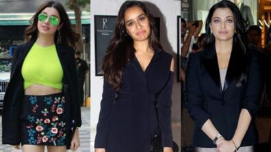 Hot Babes High-chic Style: Divya Khosla Kumar, Shraddha Kapoor and Aishwarya Rai raise the oomph quotient with their blazer and mini skirt style, see hot pics