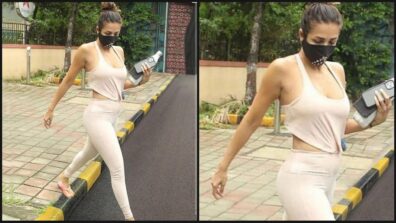 Hourglass Figure Goals: Malaika Arora burns the oomph game in yoga pants and tank top, fans sweat