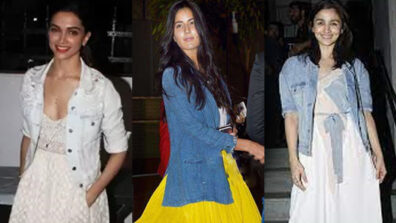 In love with the stylish denim jacket vibes? Deepika Padukone, Katrina Kaif and Alia Bhatt are your vogue Goddesses