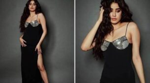 Janhvi Kapoor Is Surely A Hot Mess In Black Thigh-High Dress