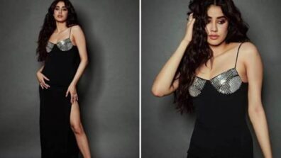 Janhvi Kapoor Is Surely A Hot Mess In Black Thigh-High Dress