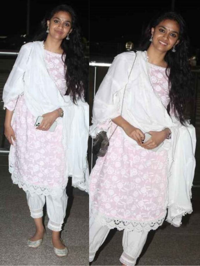 Keerthy Suresh’s Casual Ethnic Look In Salwar Kameez Will Make You Fall In Love, View Pics - 0