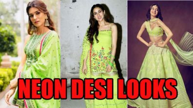 Kriti Sanon, Sara Ali Khan, Ananya Panday: Check Out How These B’Town Divas Styled Their Desi Looks In Neon Colors