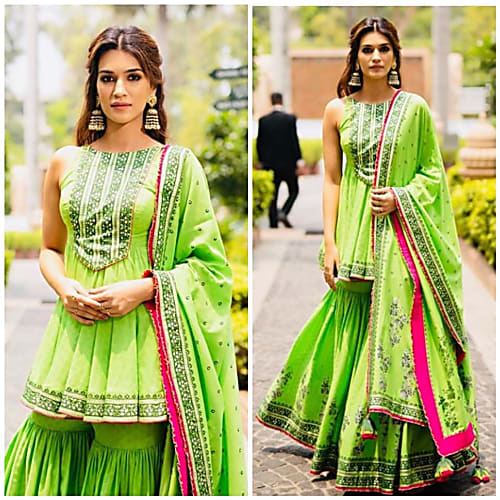 Kriti Sanon, Sara Ali Khan, Ananya Panday: Check Out How These B’Town Divas Styled Their Desi Looks In Neon Colors - 0