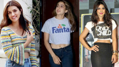 Kriti Sanon, Sara Ali Khan and Priyanka Chopra flaunt their curvaceous midriffs in super hot crop top designs, take cues ASAP