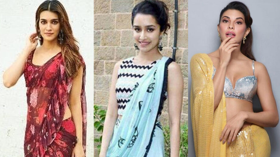 Kriti Sanon, Shraddha Kapoor, Jacqueline Fernandez & georgette partywear sarees, a quintessential visual delight 444471
