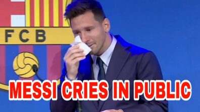 Lionel Messi gets emotional at press conference, officially bids farewell to FC Barcelona